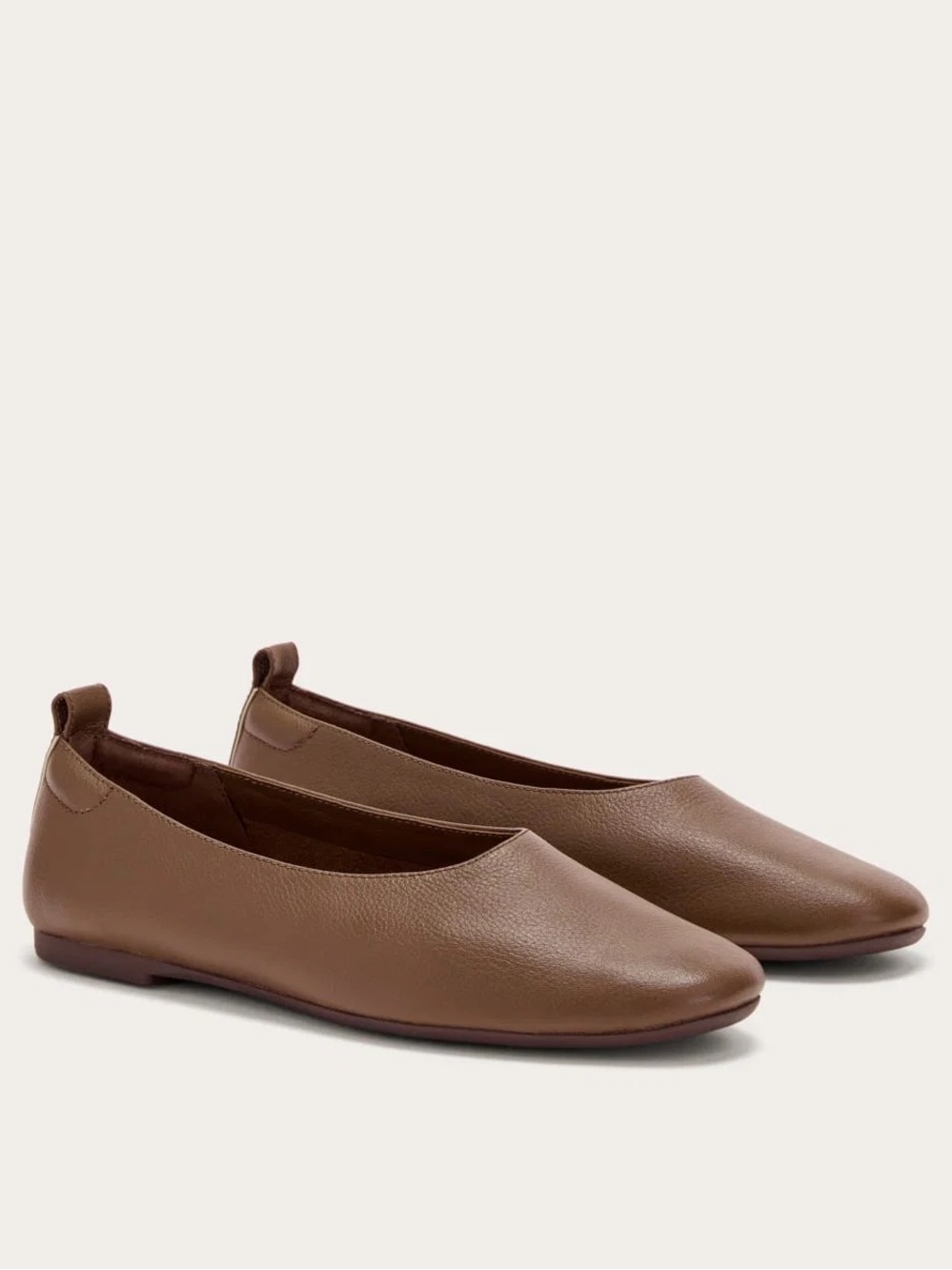 Everlane The Day Glove Cocoa Brown Leather Ballet Flats Shoes Chic Size 11 NIB